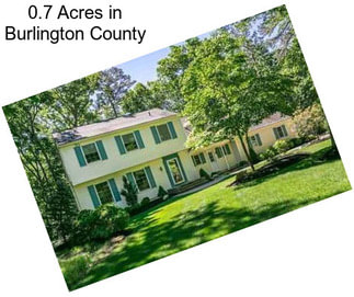 0.7 Acres in Burlington County