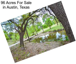 96 Acres For Sale in Austin, Texas