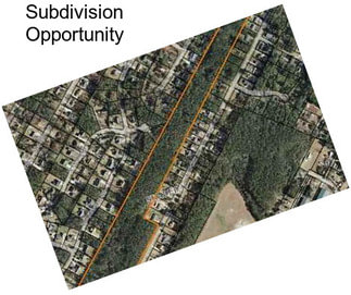 Subdivision Opportunity