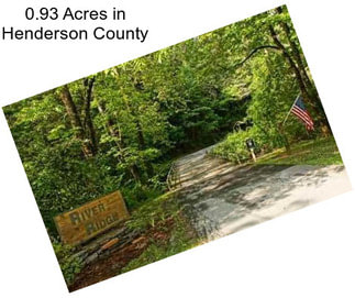 0.93 Acres in Henderson County