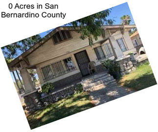 0 Acres in San Bernardino County
