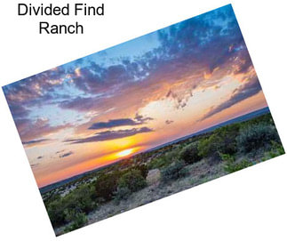 Divided Find Ranch