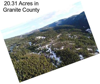 20.31 Acres in Granite County