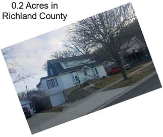 0.2 Acres in Richland County