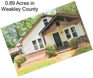 0.89 Acres in Weakley County