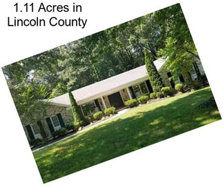 1.11 Acres in Lincoln County