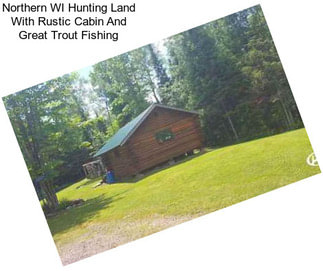 Northern WI Hunting Land With Rustic Cabin And Great Trout Fishing