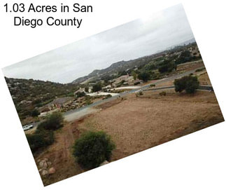 1.03 Acres in San Diego County