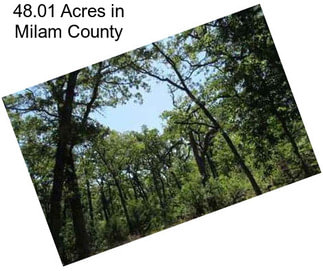 48.01 Acres in Milam County