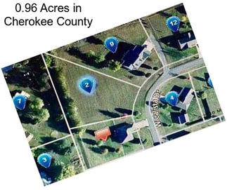 0.96 Acres in Cherokee County
