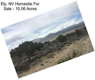 Ely, NV Homesite For Sale - 10.06 Acres