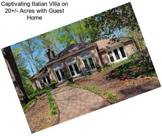 Captivating Italian Villa on 20+/- Acres with Guest Home