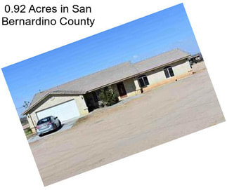 0.92 Acres in San Bernardino County