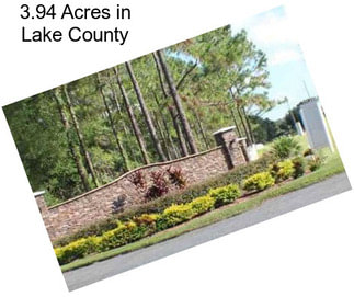 3.94 Acres in Lake County