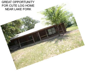 GREAT OPPORTUNITY FOR CUTE LOG HOME NEAR LAKE FORK