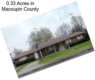 0.33 Acres in Macoupin County