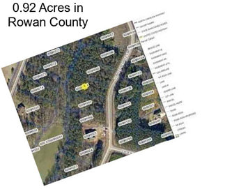 0.92 Acres in Rowan County