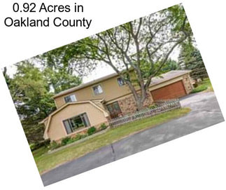 0.92 Acres in Oakland County