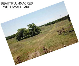 BEAUTIFUL 45 ACRES WITH SMALL LAKE