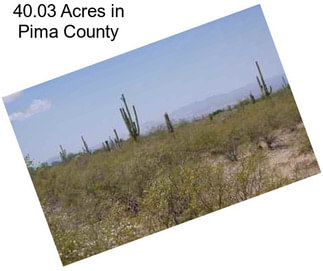 40.03 Acres in Pima County