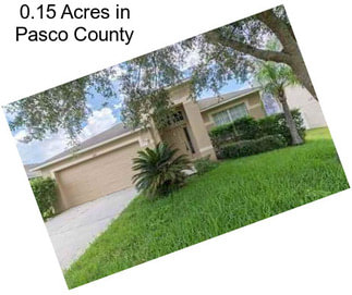0.15 Acres in Pasco County