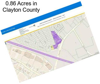 0.86 Acres in Clayton County
