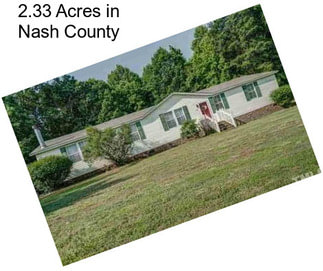 2.33 Acres in Nash County