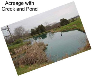 Acreage with Creek and Pond