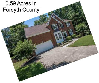 0.59 Acres in Forsyth County