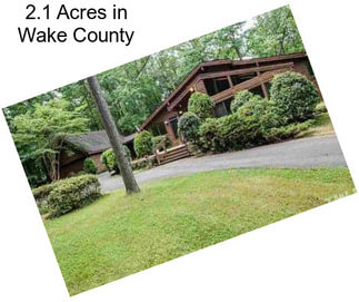 2.1 Acres in Wake County