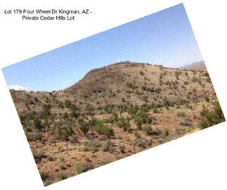 Lot 179 Four Wheel Dr Kingman, AZ - Private Cedar Hills Lot