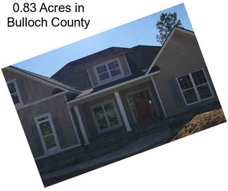 0.83 Acres in Bulloch County