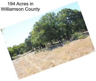 194 Acres in Williamson County