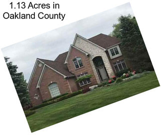 1.13 Acres in Oakland County