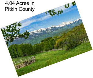 4.04 Acres in Pitkin County