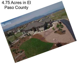 4.75 Acres in El Paso County