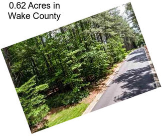 0.62 Acres in Wake County