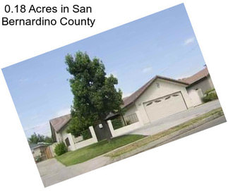 0.18 Acres in San Bernardino County
