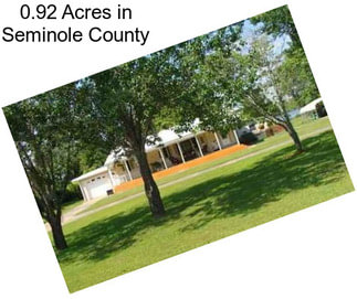 0.92 Acres in Seminole County