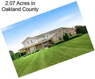 2.07 Acres in Oakland County