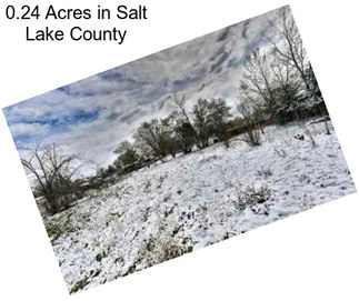 0.24 Acres in Salt Lake County