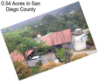 0.54 Acres in San Diego County