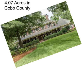 4.07 Acres in Cobb County