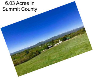 6.03 Acres in Summit County