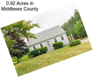 0.92 Acres in Middlesex County
