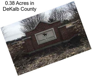 0.38 Acres in DeKalb County