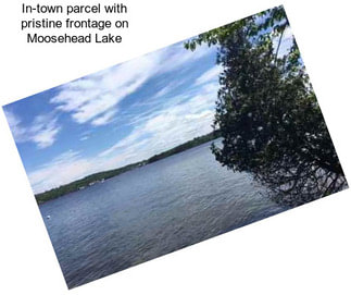 In-town parcel with pristine frontage on Moosehead Lake