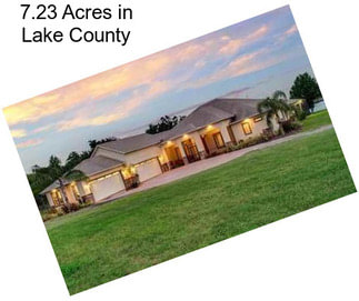 7.23 Acres in Lake County