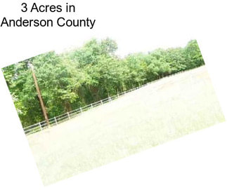 3 Acres in Anderson County