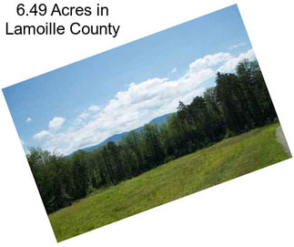 6.49 Acres in Lamoille County